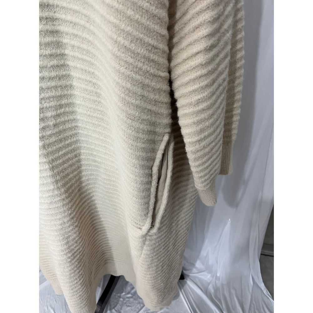 Free People Cream Ribbed Cardigan size large - Picture 6 of 9